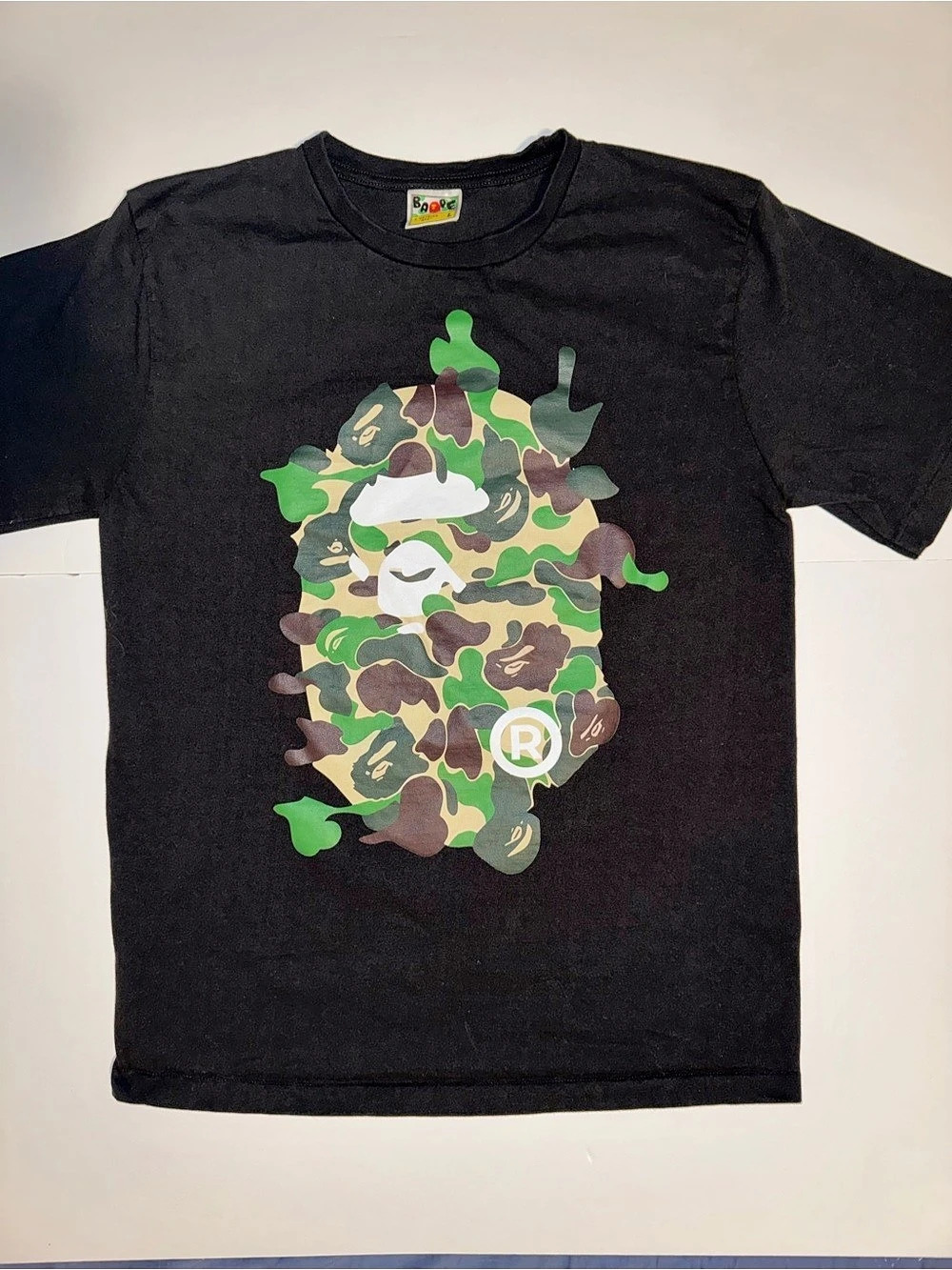A Bathing Ape ABC Camo By Bathing Ape Tee Black & Green Large